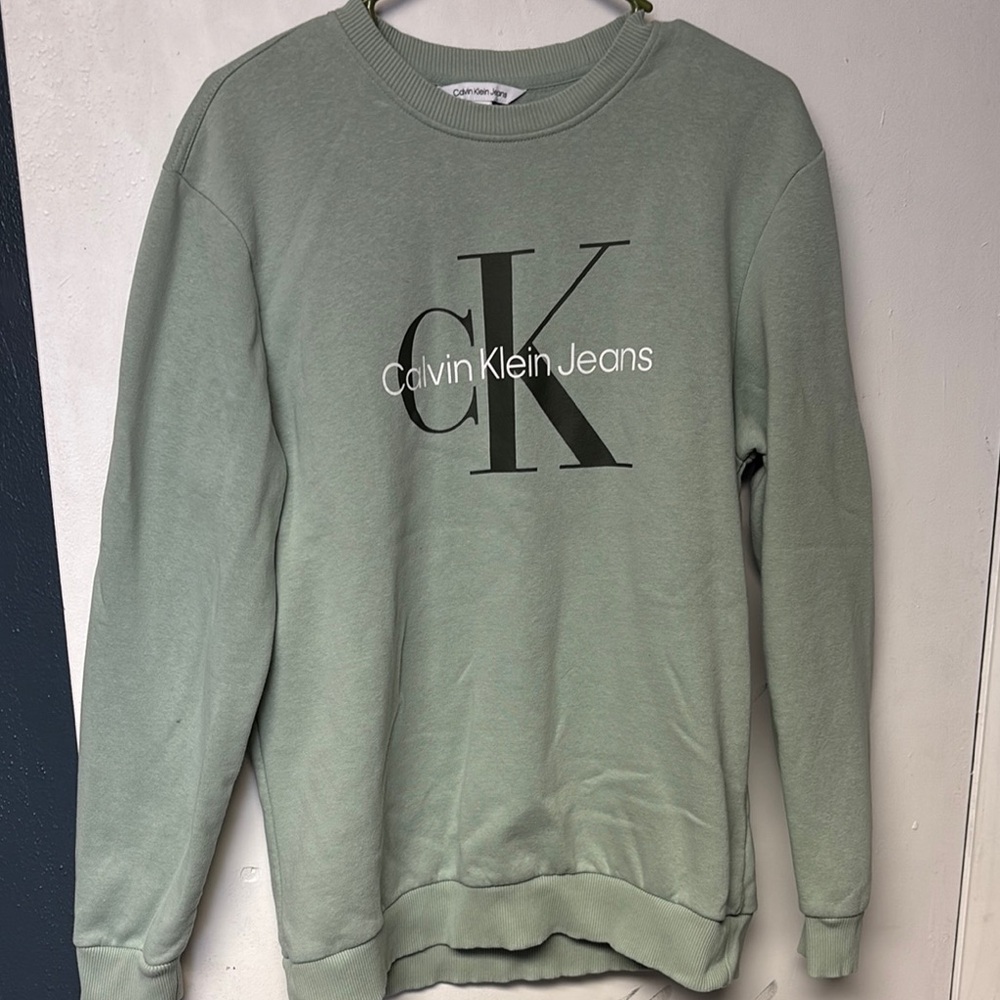 Calvin Klein Jeans Green Crewneck with Logo